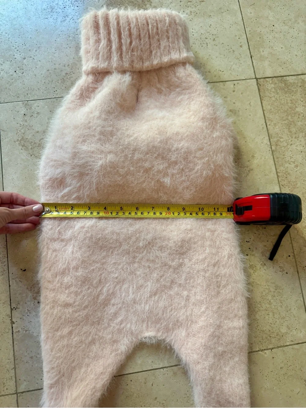 Soft Pink Fuzzy Dog One-Piece Romper